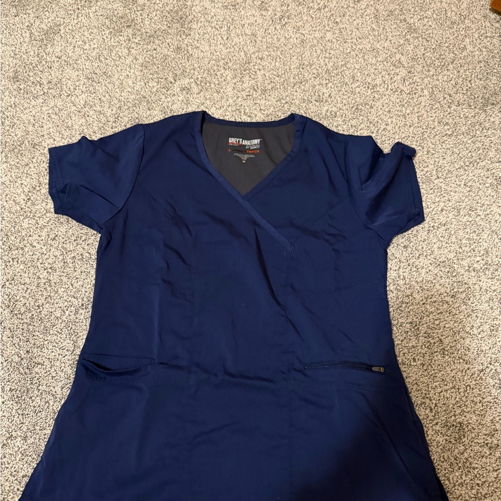 Grey's Anatomy Dark Blue Short Sleeve Top